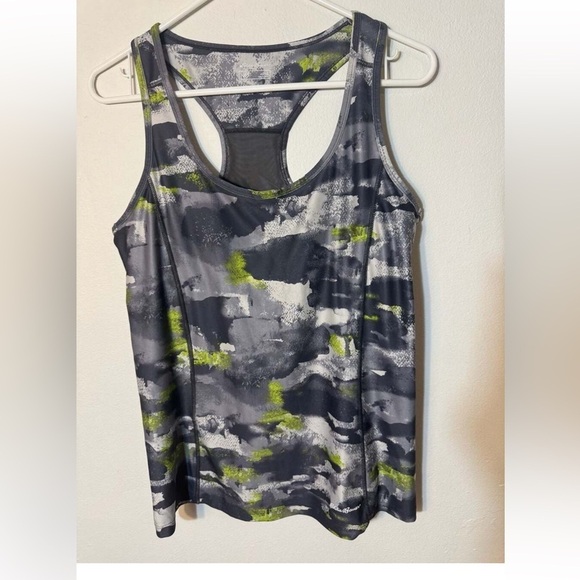 Eddie Bauer Tops - Eddie Bauer Women's Racerback Athletic Tank Top Built-In Bra Camouflage Gray Neo